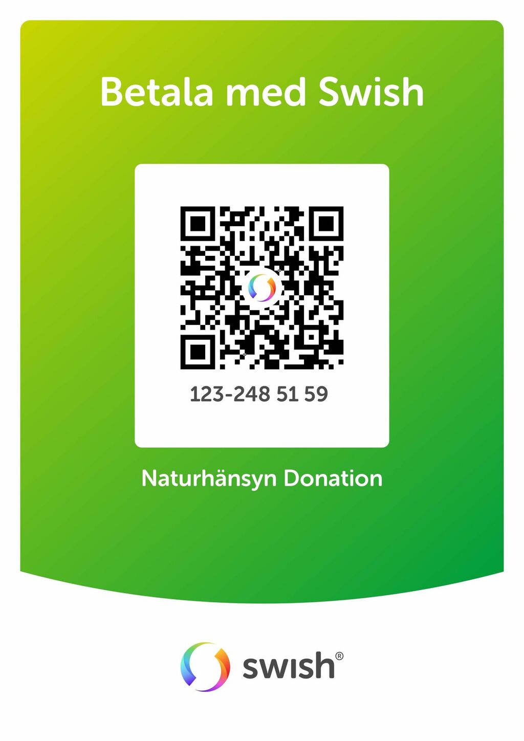 Swish QR-kod för donation